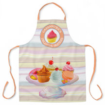 Logotipo de los pasteles de cerdo Donut Macaron