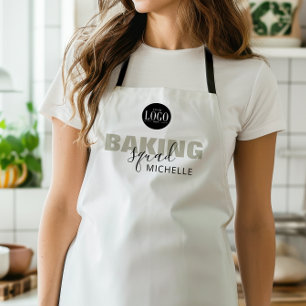 Delantal Logotipo de Negocio Equipo de Repostería Nombre Gr