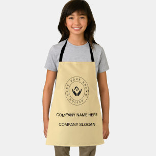 Delantal Logotipo de negocio simple para Personalizados Min
