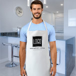 Delantal Logotipo de negocio uniforme personalizado<br><div class="desc">Pares de negocios personalizados con el logo,  lema y dirección del sitio web de su empresa.</div>