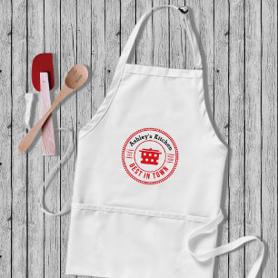 Delantal Logotipo de olla de cocina roja linda Cocina