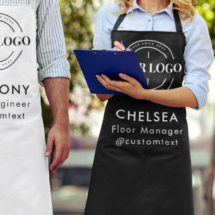 Delantal Logotipo de personalizado Empresa Nombre de negoci