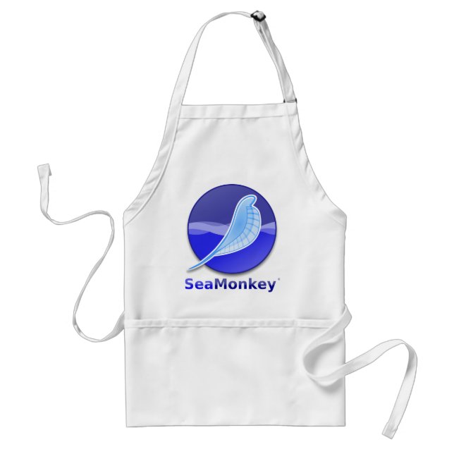 Delantal Logotipo del texto de SeaMonkey (Frente)