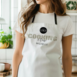 Delantal Logotipo Empresarial Equipo de Cocina Nombre Grupo