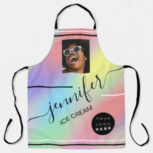 Delantal Logotipo fotográfico Personalizado Pasteles dulce