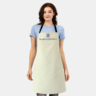 Delantal Logotipo Minimalista de Marca de Pequeña Empresa E