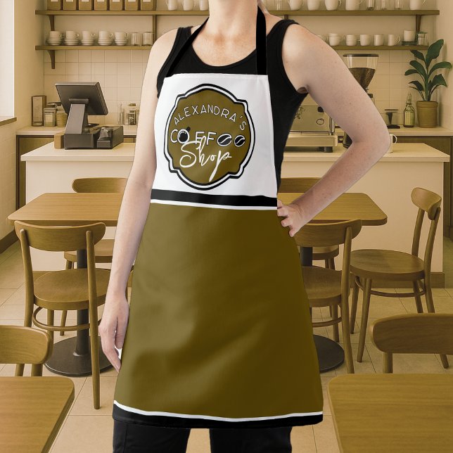 Delantal Logotipo personalizable de café para hogar/negocio (Subido por el creador)