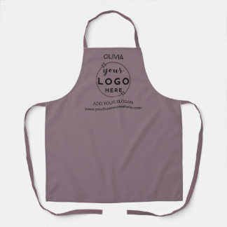 Delantal Logotipo personalizado minimalista de negocios Mor