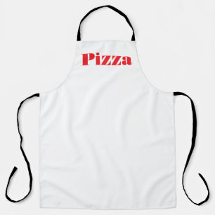 Delantal Logotipo PIZZA Chef blanco
