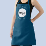 Delantal Logotipo sencillo Texto comercial Promoción Verde<br><div class="desc">Añade tu propio logotipo y elección de texto a este diseño. Eliminar el texto superior o inferior si lo prefiere. Minimalista y profesional. Ideal para la marca uniforme de los empleados,  o como producto promocional para sus clientes y clientes.</div>