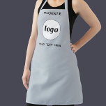 Delantal Logotipo simple con marca comercial de texto<br><div class="desc">Añade tu propio logotipo y elección de texto a este diseño. Eliminar el texto superior o inferior si lo prefiere. Minimalista y profesional. Excelente para la marca de empleados,  o como producto promocional para sus clientes y clientes.</div>