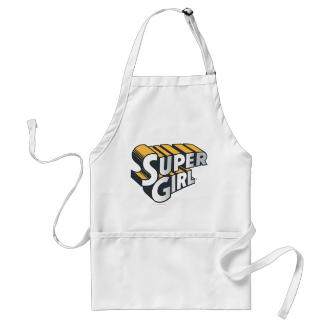 Delantal Logotipo Supergirl Silver y Naranja (Frente)