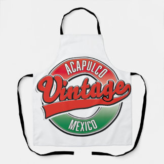 Delantal logotipo vintage de Acapulco México