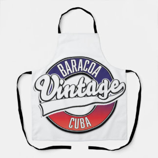 Delantal logotipo vintage de Baracoa Cuba