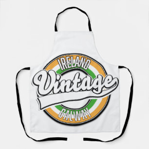 Delantal logotipo vintage de Galway Irlanda