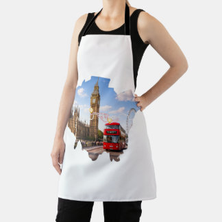 Delantal London 26.2 Marathoner Course Map Apron