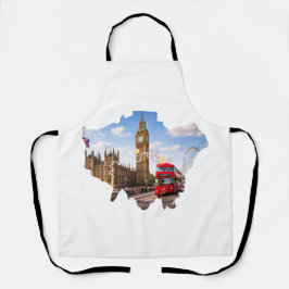 Delantal London 26.2 Marathoner Course Map Apron
