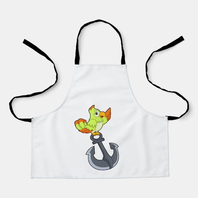 Delantal Loro con ancla (Anverso)