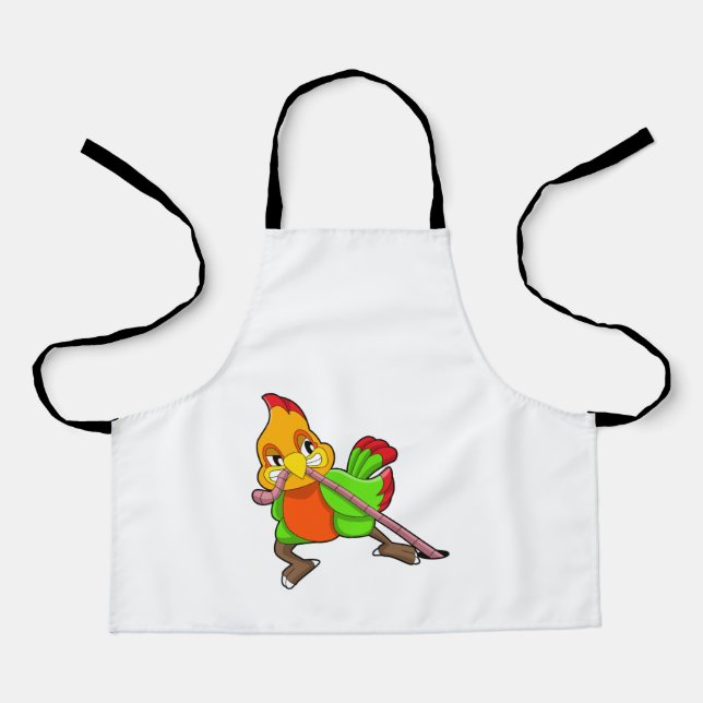 Delantal Loro con gusano (Anverso)