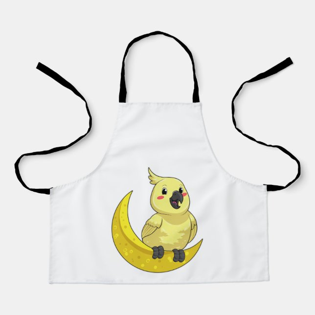 Delantal Loro con luna (Anverso)