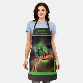 Delantal Loro de Amazonía amarilla personalizado