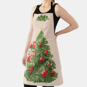 Delantal Los ángeles decorando el árbol de Navidad