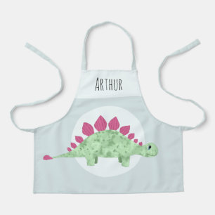 Delantal Los chicos curan estegosaurios verdes