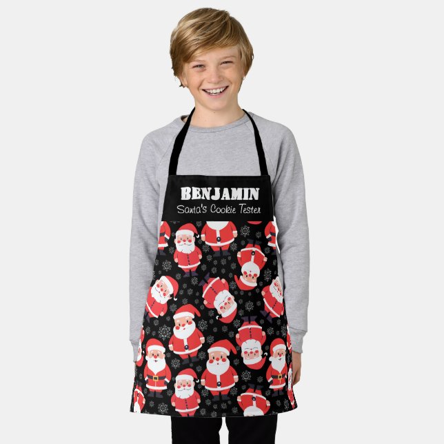 Delantal Los chicos de Santa Cookie Tester con estampado ne (Gastado)