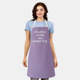 Delantal Los cocineros creativos rara vez son ápron morado