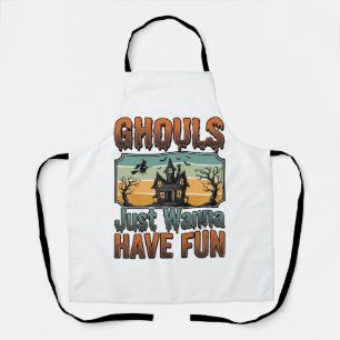 Delantal Los fantasmas solo quieren divertirse Halloween vi