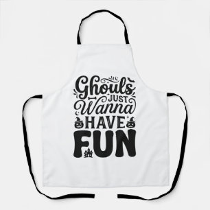 Delantal Los fantasmas solo quieren divertirse SVG vintage 