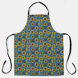 Delantal Los girasoles en la Ucrania azul apoyan a Apron