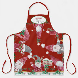 Delantal Los gnomes escuetos haciendo Recuerdos a los Navid