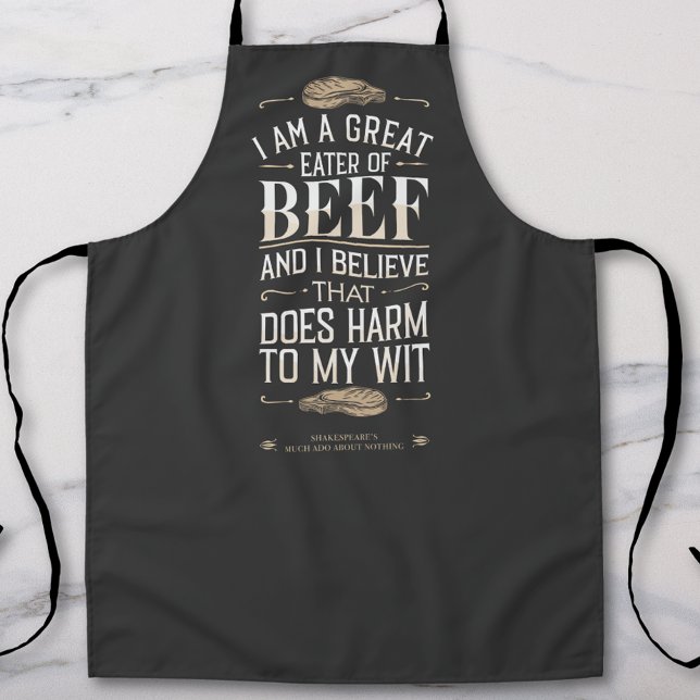 Delantal Los Hombres Cita La Carne De BBQ Moderna Graciosa (Subido por el creador)