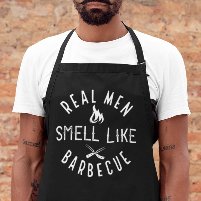 Delantal Los Hombres De Verdad Huelen Como La Barbacoa (Subido por el creador)