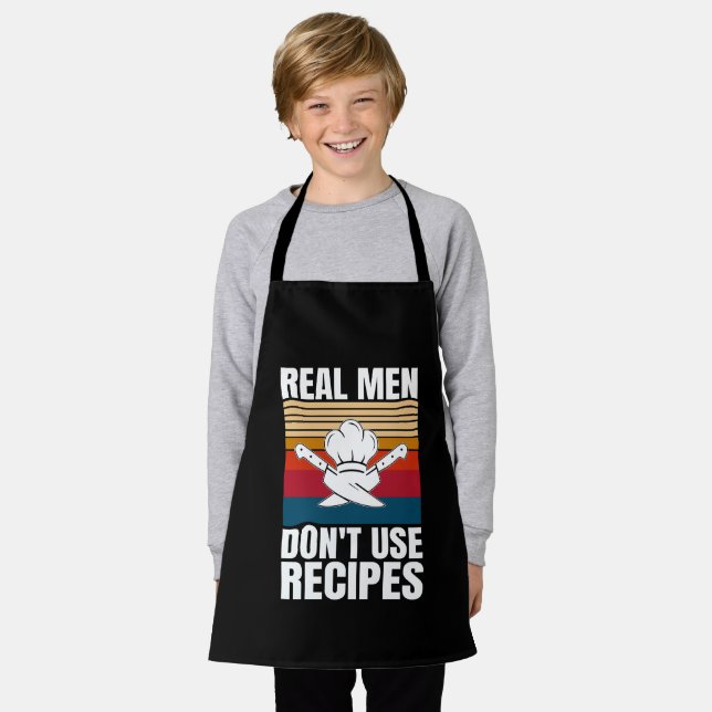 Delantal Los hombres de verdad no usan recetas - Cocina div (Gastado)