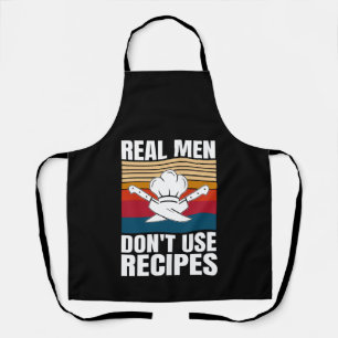 Delantal Los hombres de verdad no usan recetas - Cocina div