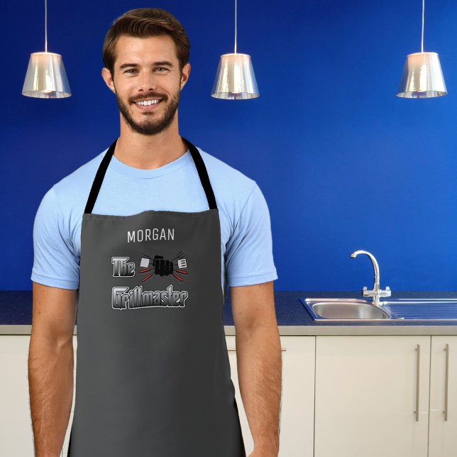Delantal Los hombres del Grillmaster (Cook in style and with a sense of humor with our fun customizable apron. )