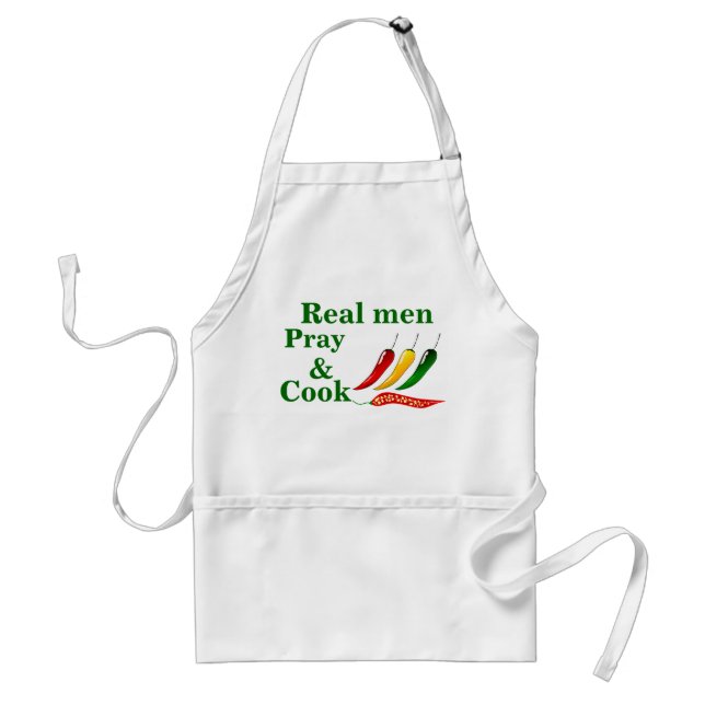 Delantal Los hombres reales rozan y cocinan (Frente)