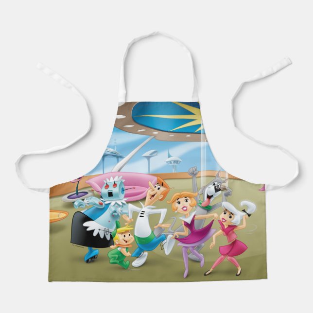 Delantal Los Jetsons | Fiesta de danza familiar (Anverso)