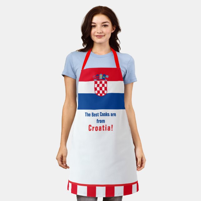 Delantal ¡Los mejores cocineros son de Croacia! Apron adult (Gastado)