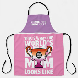 Delantal Los mejores colores de la bandera lesbiana del mun