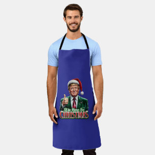 Delantal Los Navidades de Donald Trump en Santa Hat