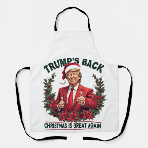 Delantal Los Navidades de Trump vuelven a ser grandes