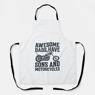 Delantal Los papás increíbles tienen hijos y motocicletas D