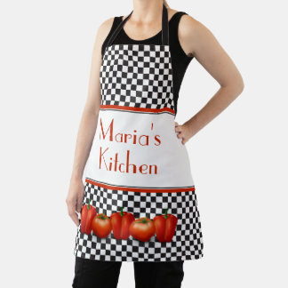 Delantal Los pimientos de los tomates de cocina italianos p