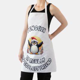 Delantal Los pingüinos son mis mejores amigos", Cute Pengui