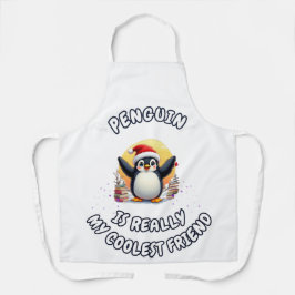 Delantal Los pingüinos son mis mejores amigos", Cute Pengui