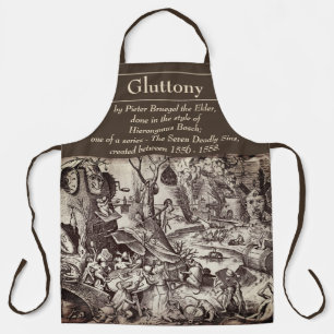 Delantal Los siete pecados mortales - Gluttony