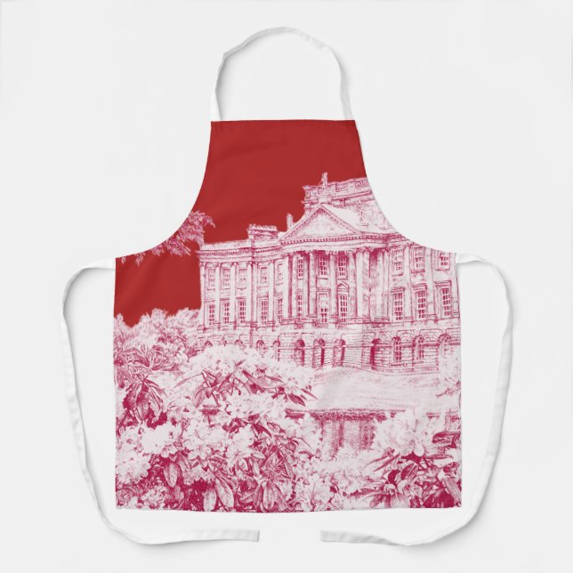 Delantal Los terrenos en Pemberley (rojo) - (Anverso)